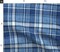 Monochrome Plaid Blue Farmhouse Custom Printed Fabric by Spoonflower Various Fabrics by the Yard or Fat Quarter